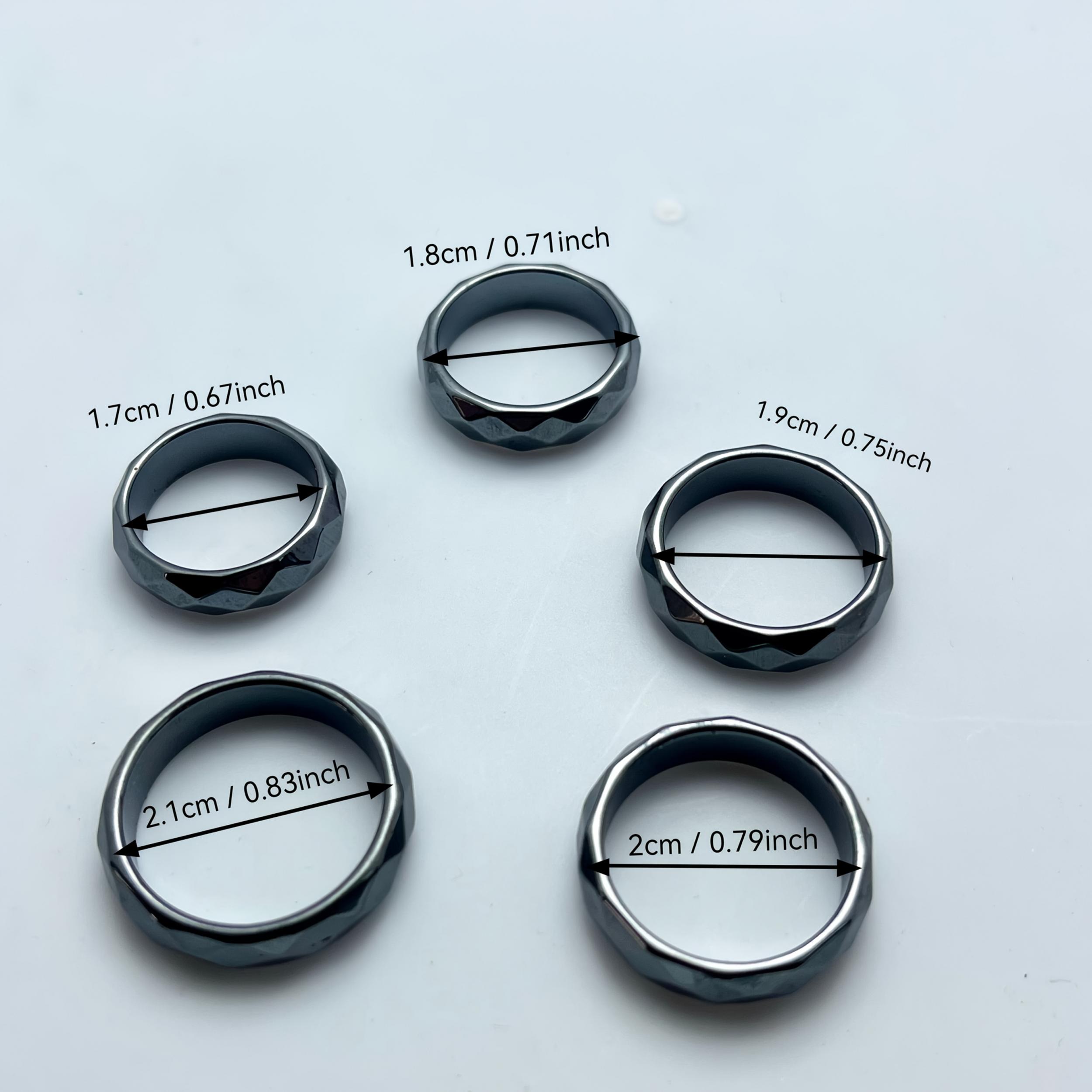 Terahertz Stone Faceted Ring Friendship Matching Promise Rings